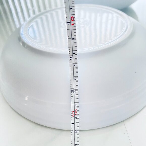 White Marble Melamine Serving Bowl Salad Pasta Bowl - Set of 4 - Picture 4 of 4